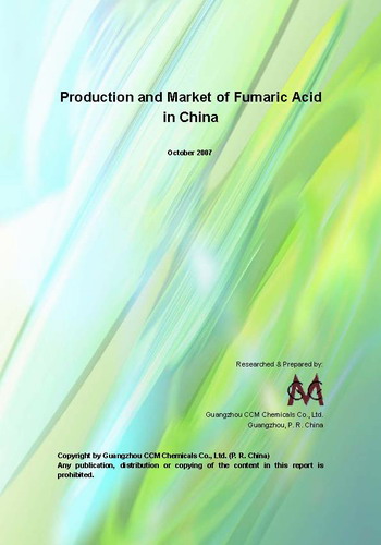 Production & Market of Fumaric Acid in China